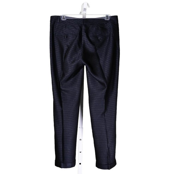 Banana Republic Womens Pants Blue Geometric Slim Ankle Avery Work Trousers 2 - Picture 2 of 8